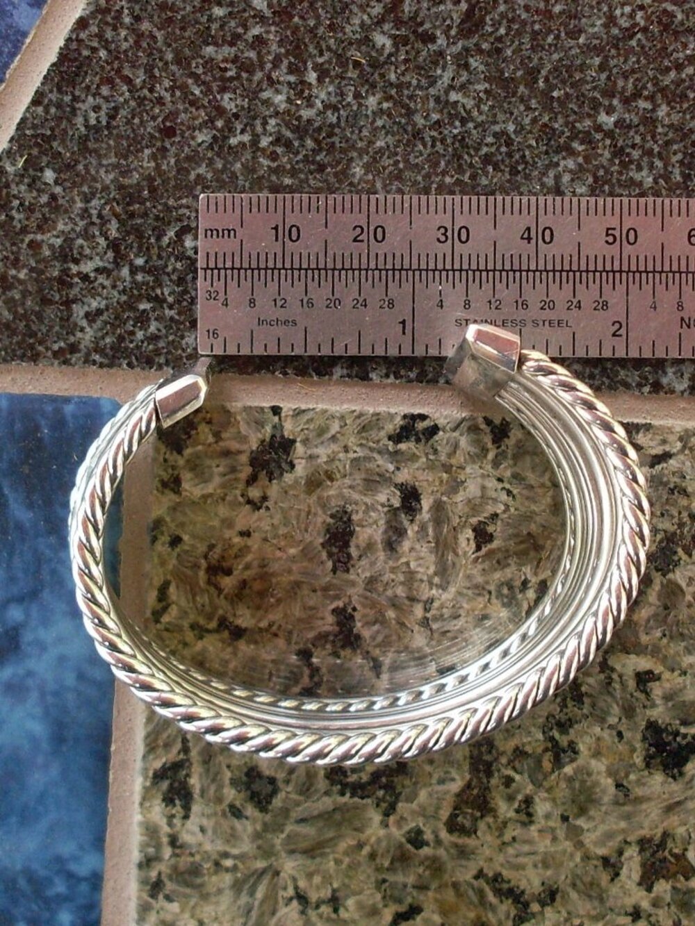 Recently Retired David Yurman 10 Row Stax Cuff w/Diamonds - 925 - Gift Boxed - Picture 12 of 13